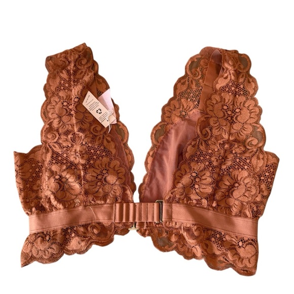 We Are HAH Free People Siren golden brown Lace Bralette Size medium - Picture 3 of 6